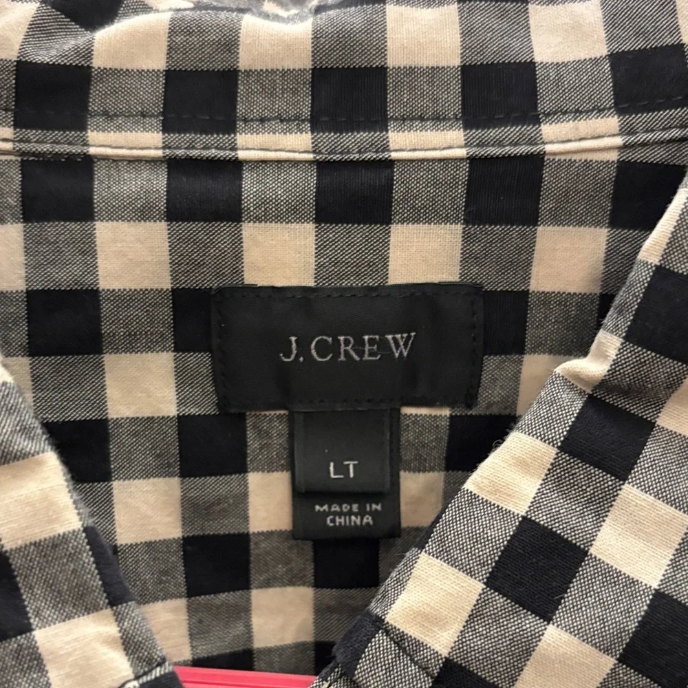 J. Crew Black and White Plaid Button Down Shirt